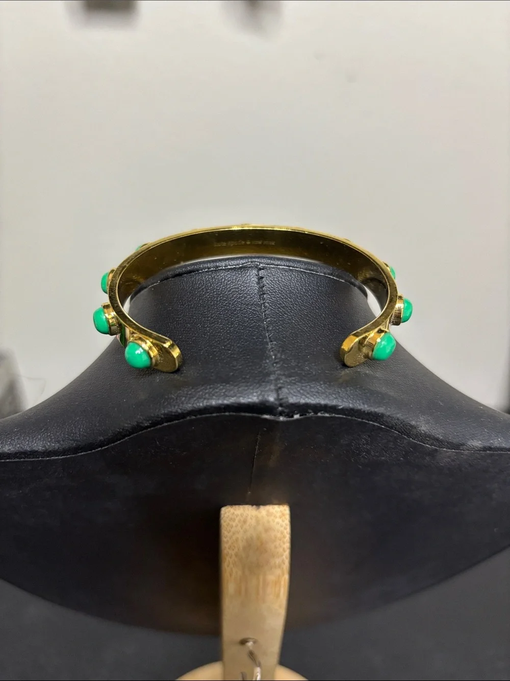 kate spade Gold Cuff Bracelet with Green Stones - Picture 3 of 8